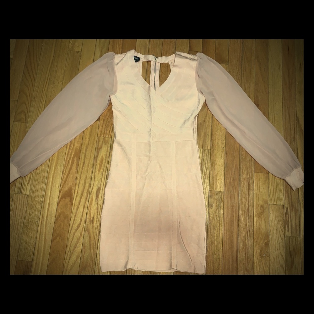 Bebe blush pink bodycon dress